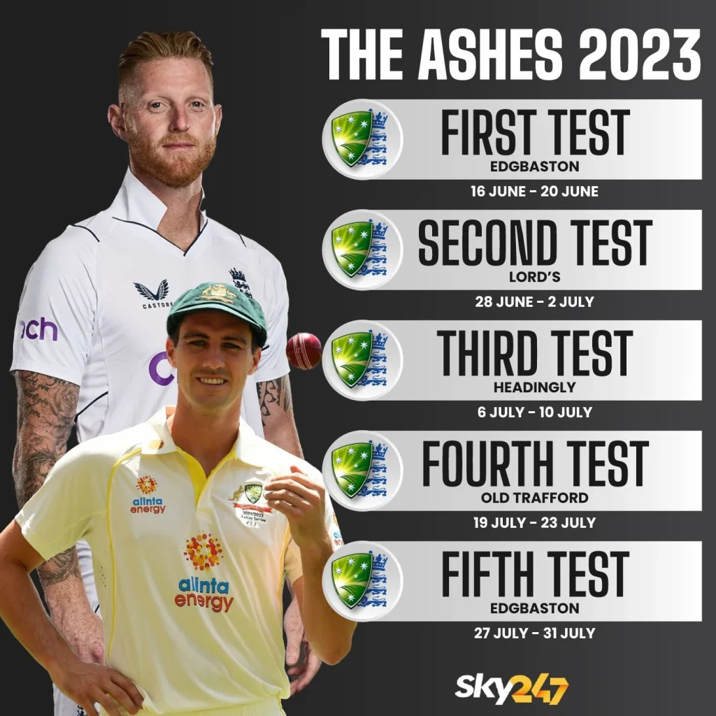 The Ashes 2023 Schedule Announced: Schedules, Venues, Trophy